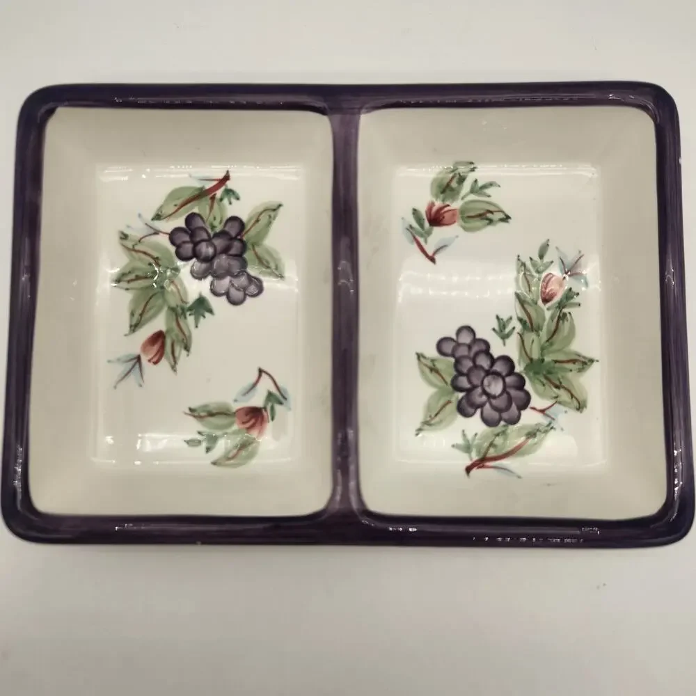 PFALTZGRAFF Grapevine‎ 2 Part Rectangular Divided Stoneware Server Discontinued